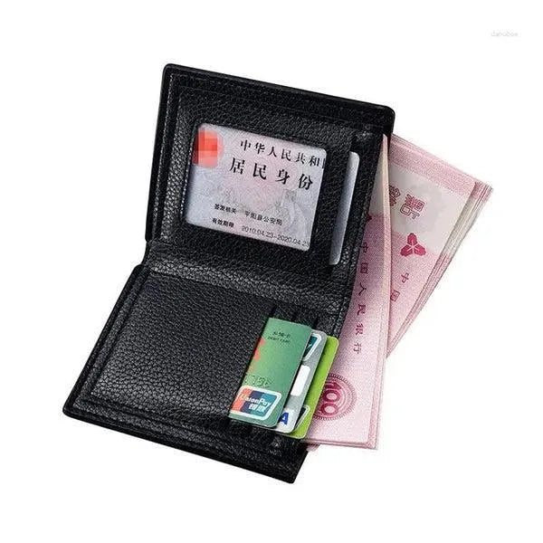Men’s PU Leather Wallet – Premium Compact Bifold (Black / Brown / Grey)