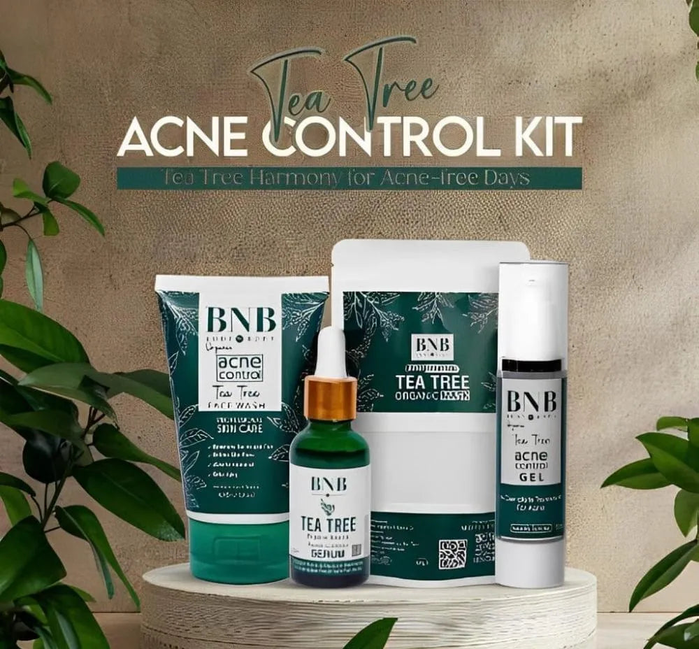 BNB Tea Tree Acne Control Facial Kit – Professional Skin Clearing & Brightening System (4-in-1 Set)