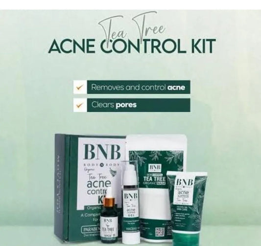 BNB Tea Tree Acne Control Facial Kit – Professional Skin Clearing & Brightening System (4-in-1 Set)