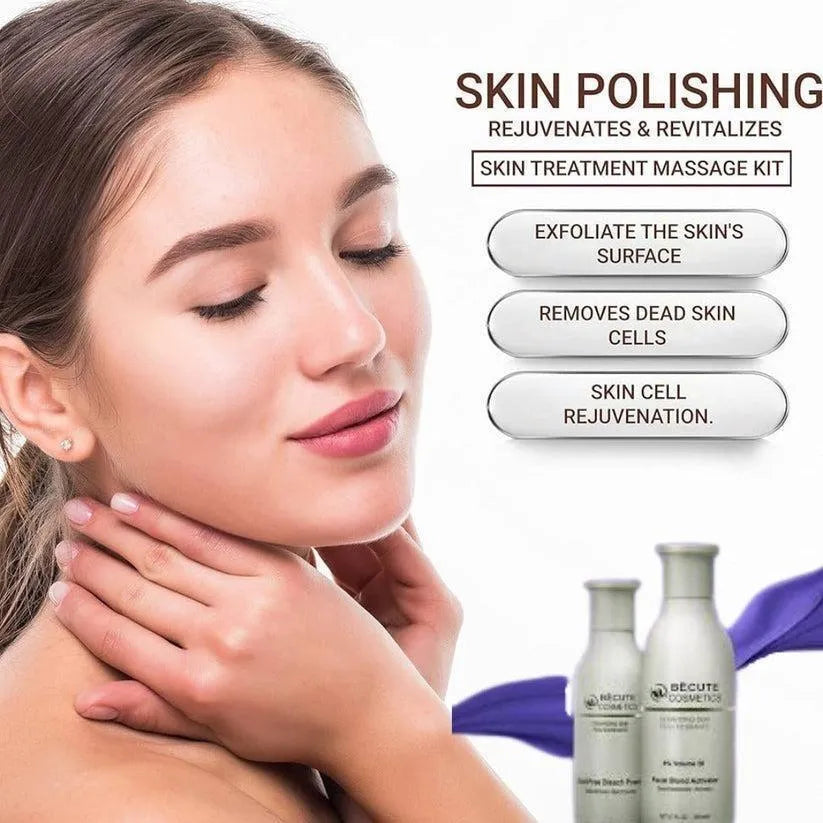 Becute Cosmetics Skin Polish Kit – Professional Whitening & Glow Facial Treatment (200ml + 100g)