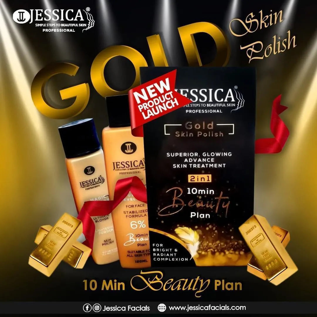 Jessica 24K Gold 2 in 1 Skin Polish & Activator – Luxury Glow Treatment (120ml)