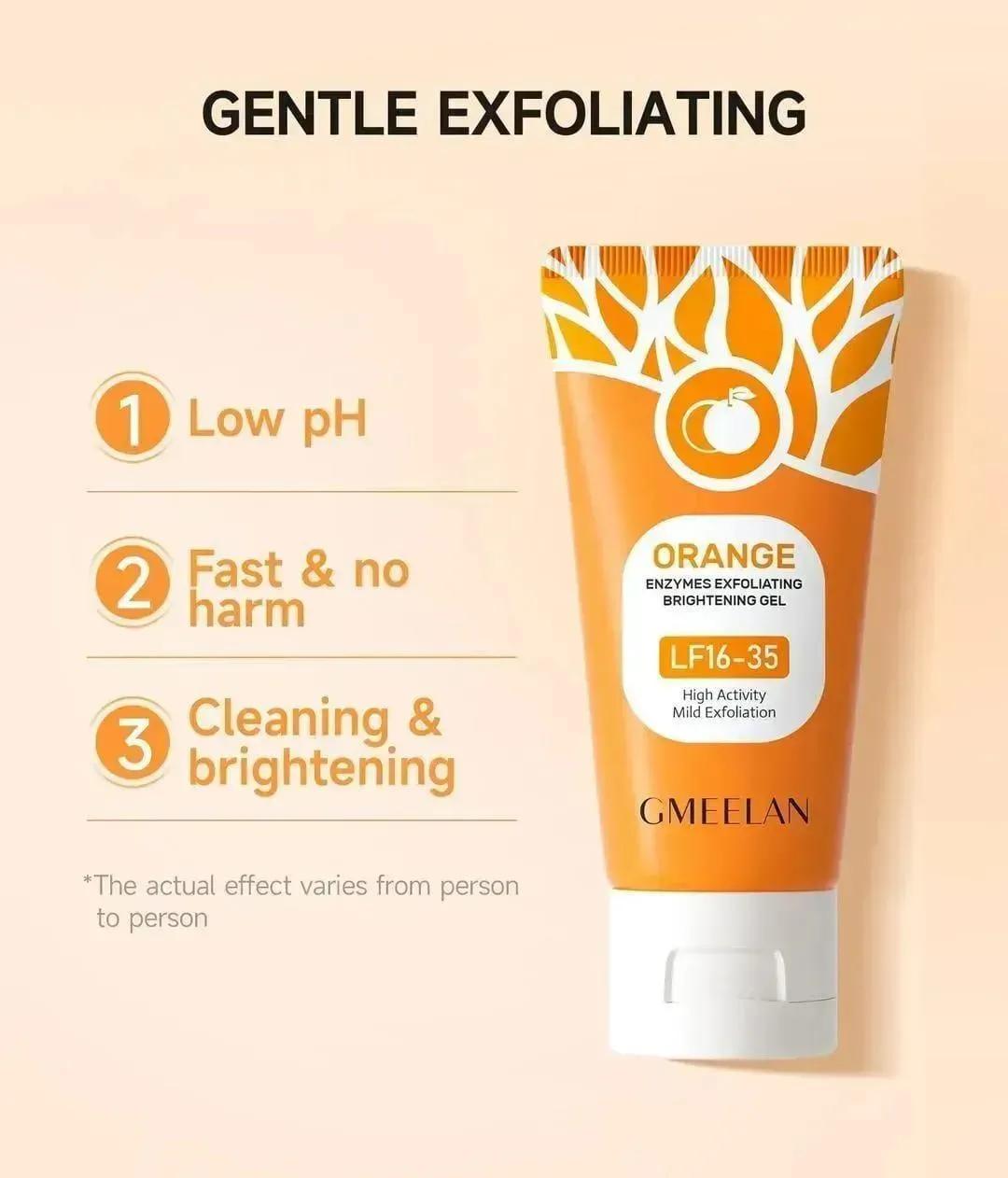 Orange Enzymes Exfoliating Brightening Gel – Gentle Professional Skin Renewal (80g)
