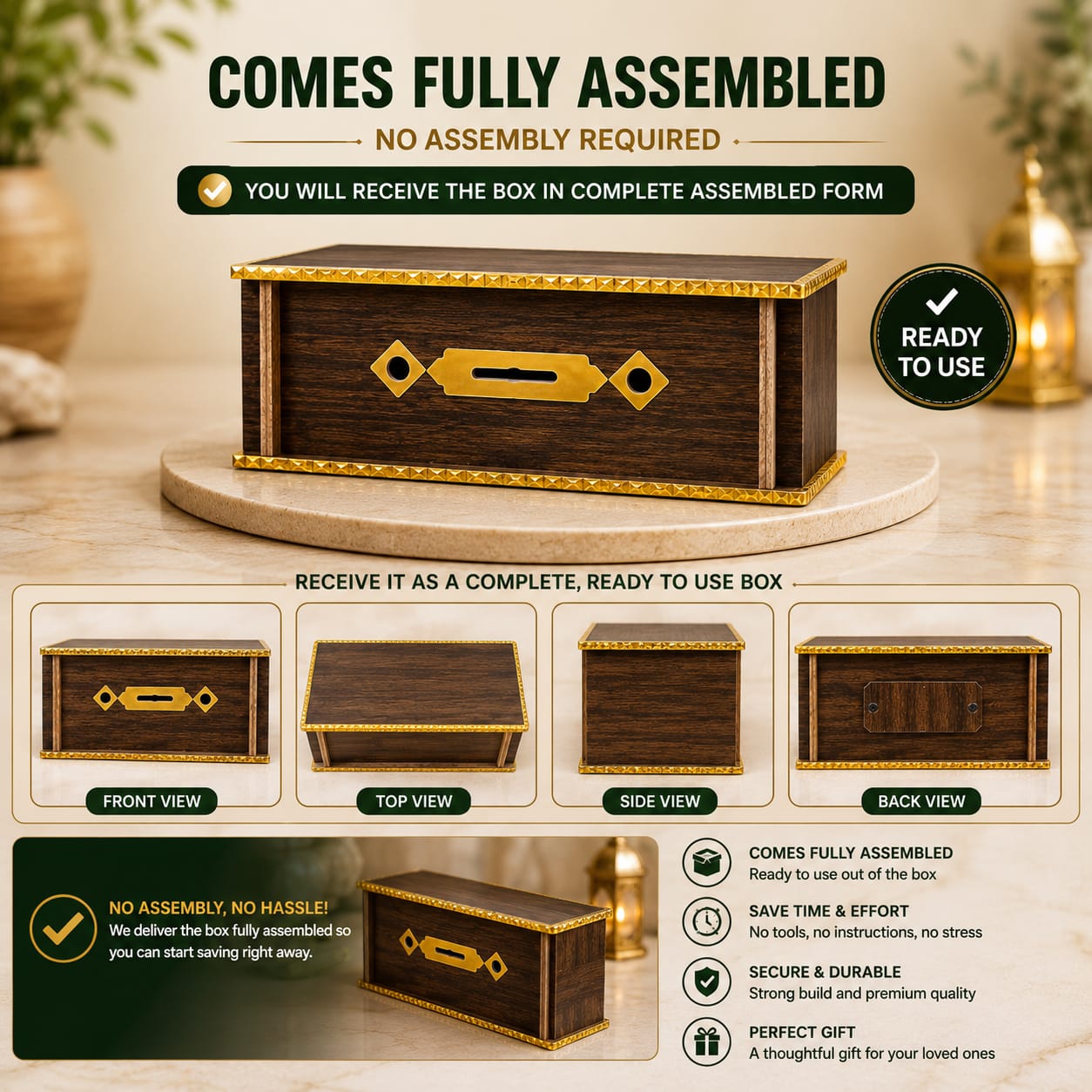 Umrah Saving Box By ClicknBuyyz - 280 Days Savings Plan -Gift for Muslims Money Saving Box