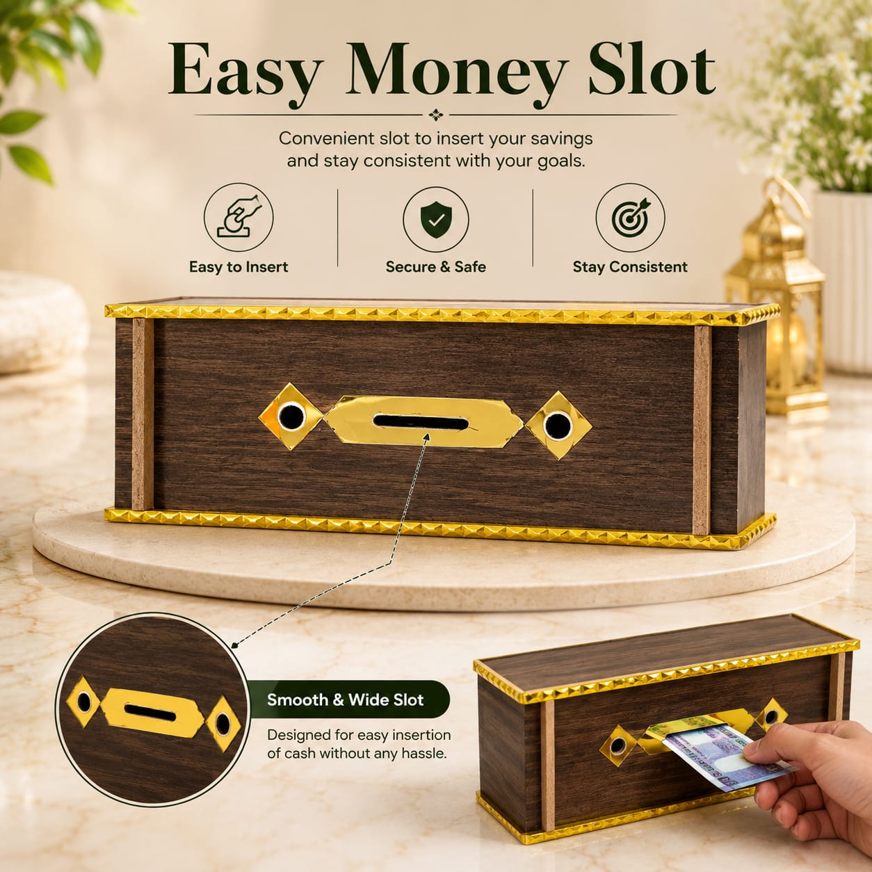Umrah Saving Box By ClicknBuyyz - 280 Days Savings Plan -Gift for Muslims Money Saving Box